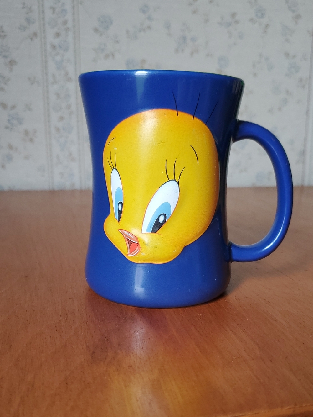 1999 Looney Tunes Warner Bros. Blue Tweety Bird Coffee Mug